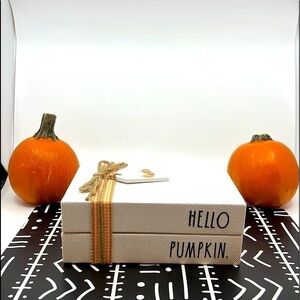 Rae Dunn "Hello Pumpkin" Book Stack.